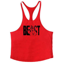 Carica l'immagine nel visualizzatore di Gallery, Fitness Clothing canottiere Bodybuilding Stringer Tank Top Mens Cotton Curved hem Sleeveless shirt Workout Clothes gym vest man