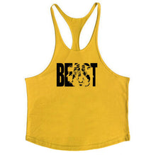 Carica l'immagine nel visualizzatore di Gallery, Fitness Clothing canottiere Bodybuilding Stringer Tank Top Mens Cotton Curved hem Sleeveless shirt Workout Clothes gym vest man