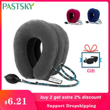 Carica l'immagine nel visualizzatore di Gallery, Neck Tractor Inflatable Air Cervical Traction Device Support Collar Vertebra Orthopedics Massage Relaxation Brace