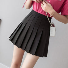 Carica l'immagine nel visualizzatore di Gallery, Women high waist pleated skirt Sweet Cute Girls Dance Mini Skirt Cosplay black white skirt kawaii Female Mini Skirts Short