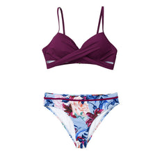 Carica l'immagine nel visualizzatore di Gallery, CUPSHE Push Up Floral Wrap Bikini Sets Women Sexy Thong Two Pieces Swimsuits 2020 Girl Beach Bathing Suits Swimwear