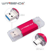 Carica l'immagine nel visualizzatore di Gallery, WANSENDA 2 in 1 OTG USB Flash Drive USB3.0 & Micro USB Pen Drive 512GB 256GB 128GB 64GB 32GB Pendrive USB Stick for Android/PC