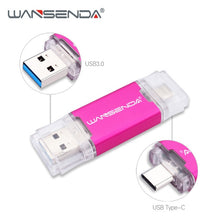 Carica l'immagine nel visualizzatore di Gallery, WANSENDA 2 in 1 OTG USB Flash Drive USB3.0 & Micro USB Pen Drive 512GB 256GB 128GB 64GB 32GB Pendrive USB Stick for Android/PC