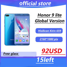 Carica l'immagine nel visualizzatore di Gallery, Huawei Honor 9 lite Smartphone Kirin 659 4g 32g 5.65 inch IPS screen Google Play Store EMUI 8.0