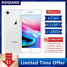 Carica l'immagine nel visualizzatore di Gallery, Original APPLE IPhone 8 Unlocked Used Mobile Phone 64GB/256GB ROM 4.7‘’ 12MP Cell Phone Touch ID Fingerprint 1821mAh Smartphone