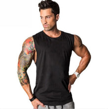 Carica l'immagine nel visualizzatore di Gallery, Mens Canottiere Bodybuilding Tank Top Gyms Fitness Sleeveless Shirt Male Cotton Clothing Fashion Singlet Muslce Vest Undershirt
