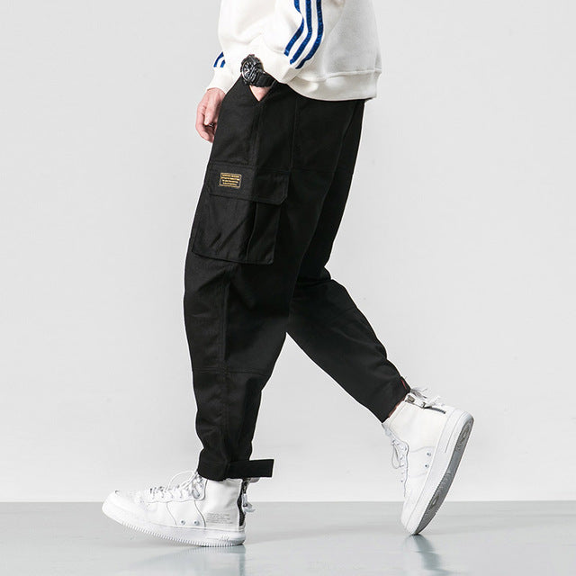 Autumn Winter Harem Baggy Pants Men Hip Hop Streetwear Warm Mens Trousers Casual Long Military Cargo Pants Men Pantaloni Uomo