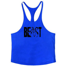 Carica l'immagine nel visualizzatore di Gallery, Fitness Clothing canottiere  Bodybuilding Stringer Tank Top Mens Cotton Curved hem Sleeveless shirt Workout Clothes gym vest man
