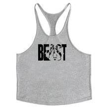 Carica l'immagine nel visualizzatore di Gallery, Fitness Clothing canottiere  Bodybuilding Stringer Tank Top Mens Cotton Curved hem Sleeveless shirt Workout Clothes gym vest man
