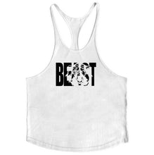 Carica l'immagine nel visualizzatore di Gallery, Fitness Clothing canottiere  Bodybuilding Stringer Tank Top Mens Cotton Curved hem Sleeveless shirt Workout Clothes gym vest man
