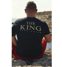 Carica l'immagine nel visualizzatore di Gallery, Plus XXXL Size Lovers The King His Queen Back Printed Tee shirts Harajuku Couple Hipster T shirt Tops
