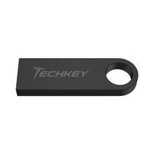 Carica l'immagine nel visualizzatore di Gallery, Techkey metal USB flash Drive 32GB 16gb 64gb waterproof usb флешка 128gb pendrive 2.0 portable usb stick for PC Free shipping
