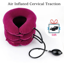 Carica l'immagine nel visualizzatore di Gallery, Neck Tractor Inflatable Air Cervical Traction Device Support Collar Vertebra Orthopedics Massage Relaxation Brace
