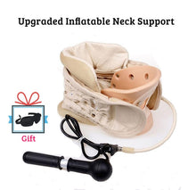Carica l'immagine nel visualizzatore di Gallery, Neck Tractor Inflatable Air Cervical Traction Device Support Collar Vertebra Orthopedics Massage Relaxation Brace
