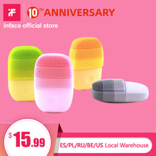 Carica l'immagine nel visualizzatore di Gallery, InFace Official Facial Cleaning Brush Face Skin Care Tools Waterproof Silicone Electric Sonic Cleanser Beauty Massager
