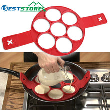 Carica l'immagine nel visualizzatore di Gallery, Pancake Maker Egg Ring Maker Nonstick Easy Fantastic Egg Omelette Mold Kitchen Gadgets Cooking Tools Silicone
