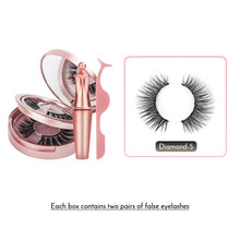 Carica l'immagine nel visualizzatore di Gallery, Double Layer Magnetic False Eyelashes &amp; Magnetic Eyeliner 5 Magnets Natural Soft Fake Eyelashes Extension 2 Pairs with Tweezers
