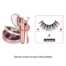 Carica l'immagine nel visualizzatore di Gallery, Double Layer Magnetic False Eyelashes &amp; Magnetic Eyeliner 5 Magnets Natural Soft Fake Eyelashes Extension 2 Pairs with Tweezers
