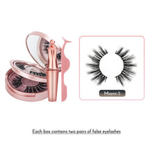 Carica l'immagine nel visualizzatore di Gallery, Double Layer Magnetic False Eyelashes &amp; Magnetic Eyeliner 5 Magnets Natural Soft Fake Eyelashes Extension 2 Pairs with Tweezers
