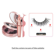 Carica l'immagine nel visualizzatore di Gallery, Double Layer Magnetic False Eyelashes &amp; Magnetic Eyeliner 5 Magnets Natural Soft Fake Eyelashes Extension 2 Pairs with Tweezers

