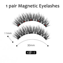 Carica l'immagine nel visualizzatore di Gallery, Double Layer Magnetic False Eyelashes &amp; Magnetic Eyeliner 5 Magnets Natural Soft Fake Eyelashes Extension 2 Pairs with Tweezers
