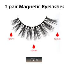 Carica l'immagine nel visualizzatore di Gallery, Double Layer Magnetic False Eyelashes &amp; Magnetic Eyeliner 5 Magnets Natural Soft Fake Eyelashes Extension 2 Pairs with Tweezers
