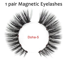Carica l'immagine nel visualizzatore di Gallery, Double Layer Magnetic False Eyelashes &amp; Magnetic Eyeliner 5 Magnets Natural Soft Fake Eyelashes Extension 2 Pairs with Tweezers

