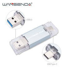 Carica l'immagine nel visualizzatore di Gallery, WANSENDA 2 in 1 OTG USB Flash Drive USB3.0 &amp; Micro USB Pen Drive 512GB 256GB 128GB 64GB 32GB Pendrive USB Stick for Android/PC
