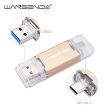 Carica l'immagine nel visualizzatore di Gallery, WANSENDA 2 in 1 OTG USB Flash Drive USB3.0 &amp; Micro USB Pen Drive 512GB 256GB 128GB 64GB 32GB Pendrive USB Stick for Android/PC
