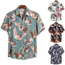 Carica l'immagine nel visualizzatore di Gallery, MoneRffi 2020 New Arrival Men's Shirts Men Hawaiian Camicias Casual One Button Wild Shirts Men Fashion Printed Short-sleeve
