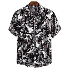 Carica l'immagine nel visualizzatore di Gallery, MoneRffi 2020 New Arrival Men's Shirts Men Hawaiian Camicias Casual One Button Wild Shirts Men Fashion Printed Short-sleeve
