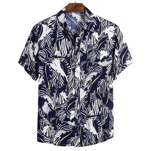 2020 New Arrival Men's Shirts Men Hawaiian Camicias Casual One Button Wild Shirts Printed Short-sleeve Blouses Tops