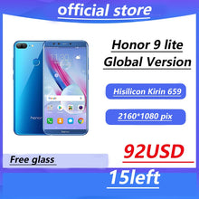 Carica l&#39;immagine nel visualizzatore di Gallery, Huawei Honor 9 lite Smartphone Kirin 659  4g 32g 5.65 inch IPS screen Google Play Store EMUI 8.0
