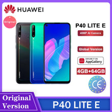 Carica l'immagine nel visualizzatore di Gallery, Global Version Huawei P40 Lite E 4GB 64GB Smartphone 48MP AI Cameras 6.39 FHD Screen Kirin 710 Octa Core 4000mAh الهاتف الخلوي

