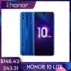 Honor 10 Lite 3GB 128GB Global Version Smartphone 6.2 inch 3400mAh Android 9 24MP Camera Mobile Phone Google Play OTA Update