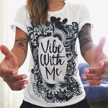 Carica l'immagine nel visualizzatore di Gallery, Nothing Letter Rose Print Harajuku White Hip-hop Shirts Camis New Summer Short Sleeve Casual Clothing Punk Rock Tank Tops Female
