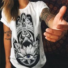 Carica l'immagine nel visualizzatore di Gallery, Nothing Letter Rose Print Harajuku White Hip-hop Shirts Camis New Summer Short Sleeve Casual Clothing Punk Rock Tank Tops Female
