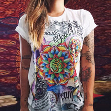 Carica l'immagine nel visualizzatore di Gallery, Nothing Letter Rose Print Harajuku White Hip-hop Shirts Camis New Summer Short Sleeve Casual Clothing Punk Rock Tank Tops Female
