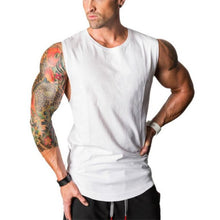 Carica l'immagine nel visualizzatore di Gallery, Mens Canottiere Bodybuilding Tank Top Gyms Fitness Sleeveless Shirt Male Cotton Clothing Fashion Singlet Muslce Vest Undershirt
