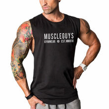Carica l'immagine nel visualizzatore di Gallery, Mens Canottiere Bodybuilding Tank Top Gyms Fitness Sleeveless Shirt Male Cotton Clothing Fashion Singlet Muslce Vest Undershirt
