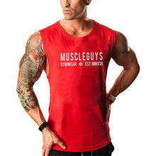 Carica l'immagine nel visualizzatore di Gallery, Mens Canottiere Bodybuilding Tank Top Gyms Fitness Sleeveless Shirt Male Cotton Clothing Fashion Singlet Muslce Vest Undershirt
